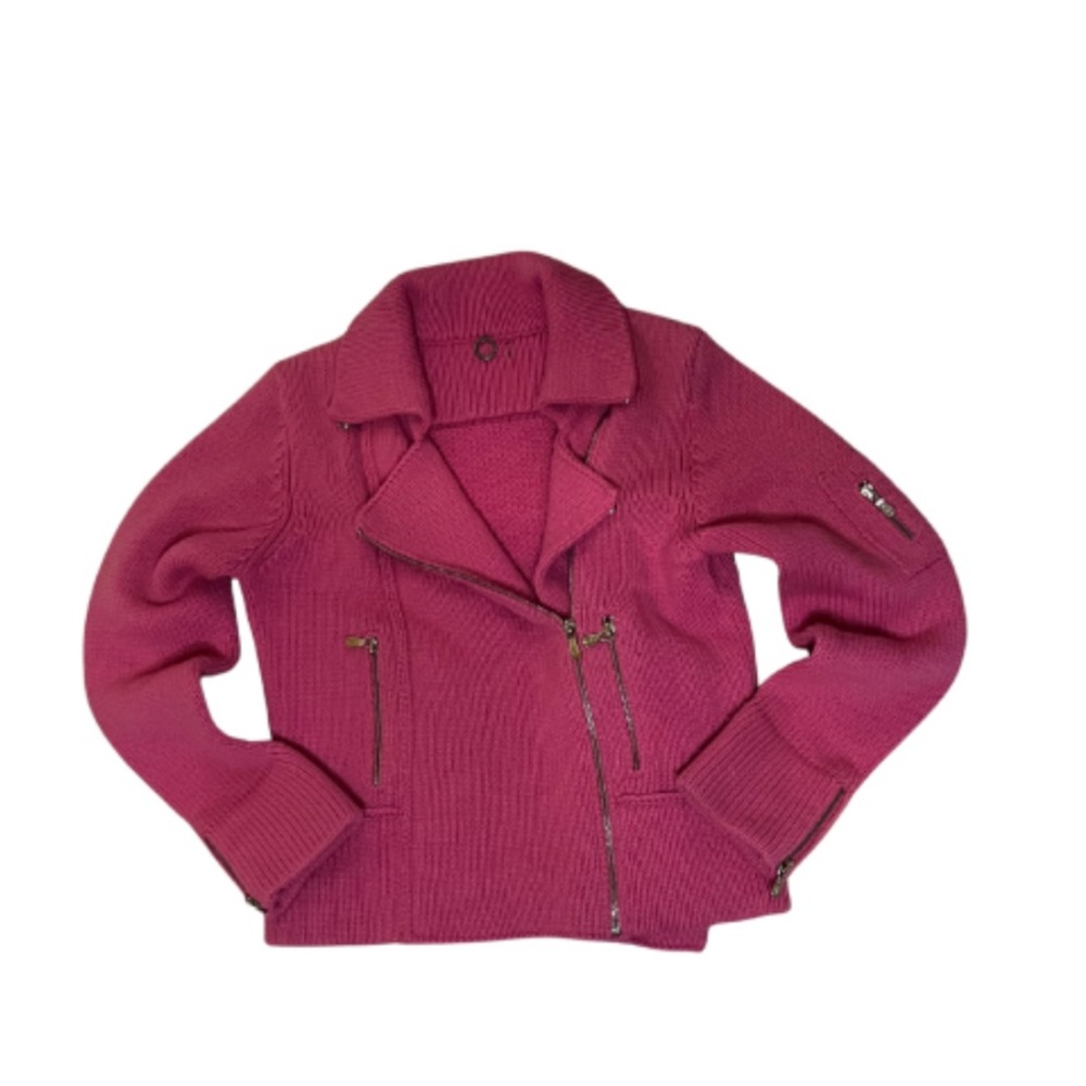 One girl who asymmetric zipper sweater wool blend